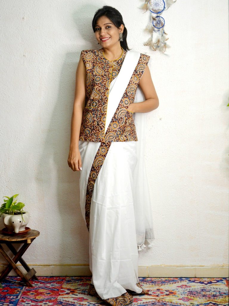 Buy Empress Pitara Kalamkari Jacket With Dress Set online